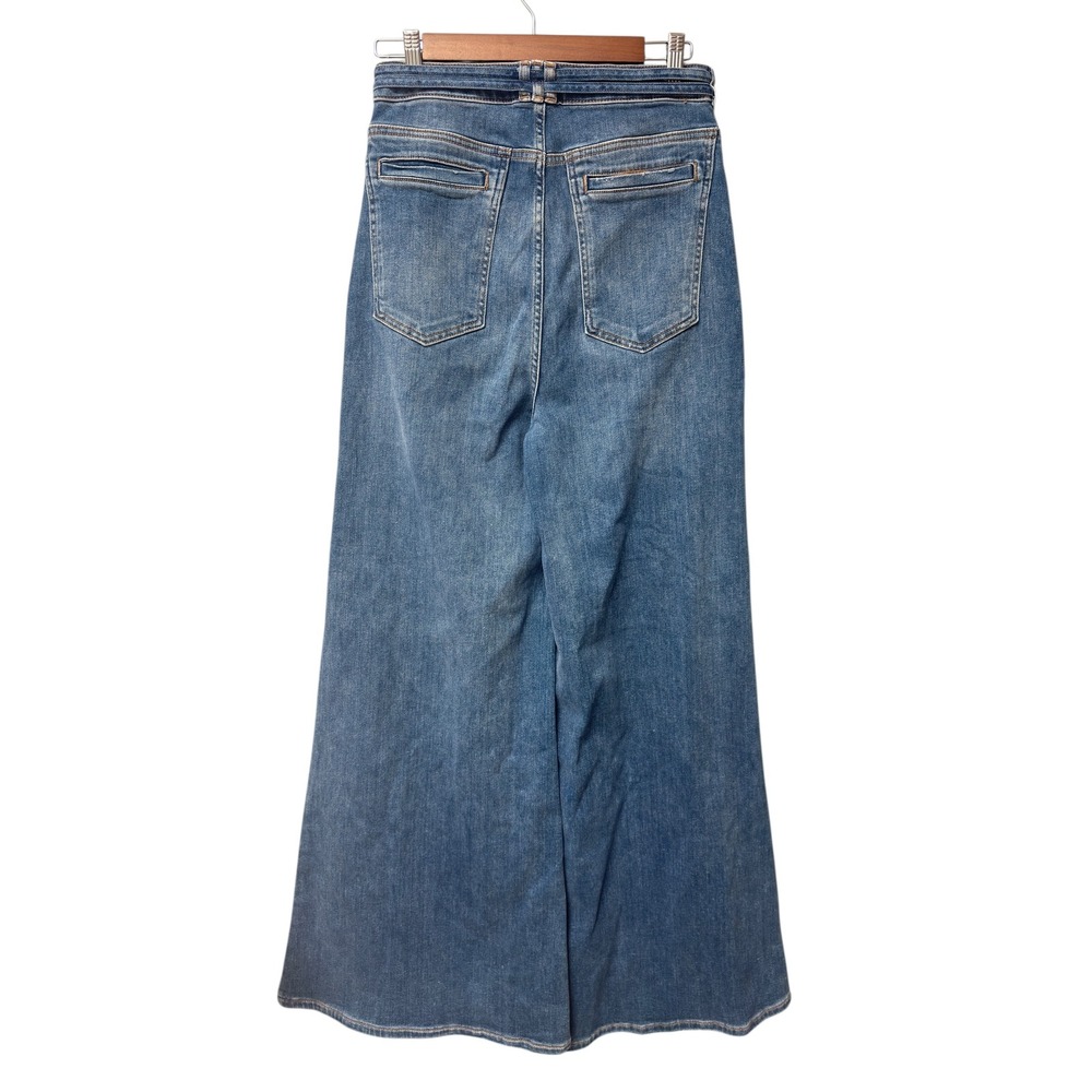 Pilcro Wide-Leg Flare Jeans in Blue - Picture 5 of 9